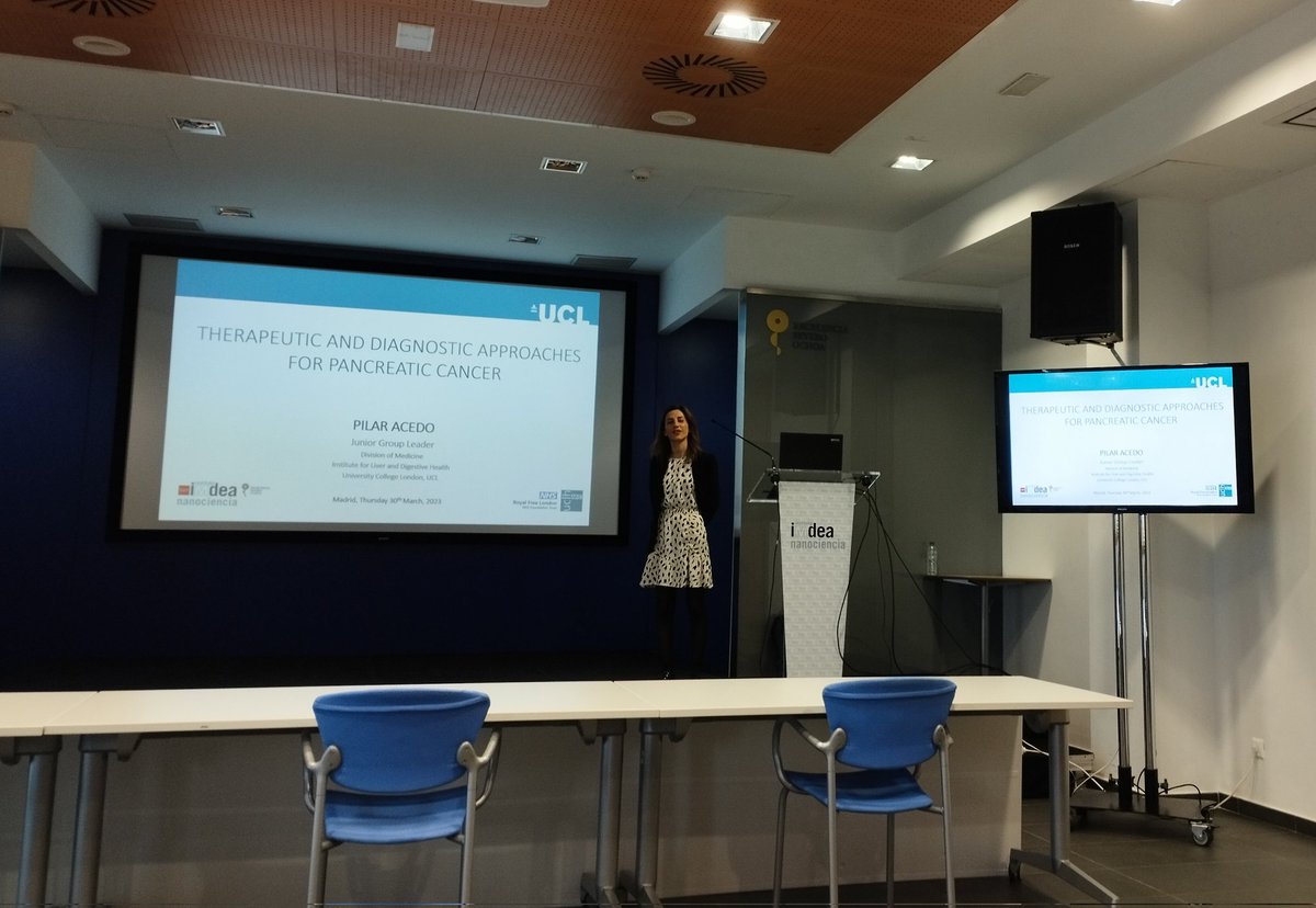 NanoBioTube (@nanobiotube) on Twitter photo Today we are attending @Pilar_Acedo's seminar at <a href="/IMDEA_Nano/">IMDEA Nanociencia 🔬</a>. Great work developed by @pereiraacedolab at UCL (London) to improve therapeutic and diagnostic procedures for pancreatic cancer 👩🏻🔬🧑🏻🔬. Today we are attending @Pilar_Acedo's seminar at <a href="/IMDEA_Nano/">IMDEA Nanociencia 🔬</a>. Great work developed by @pereiraacedolab at UCL (London) to improve therapeutic and diagnostic procedures for pancreatic cancer 👩🏻🔬🧑🏻🔬.
