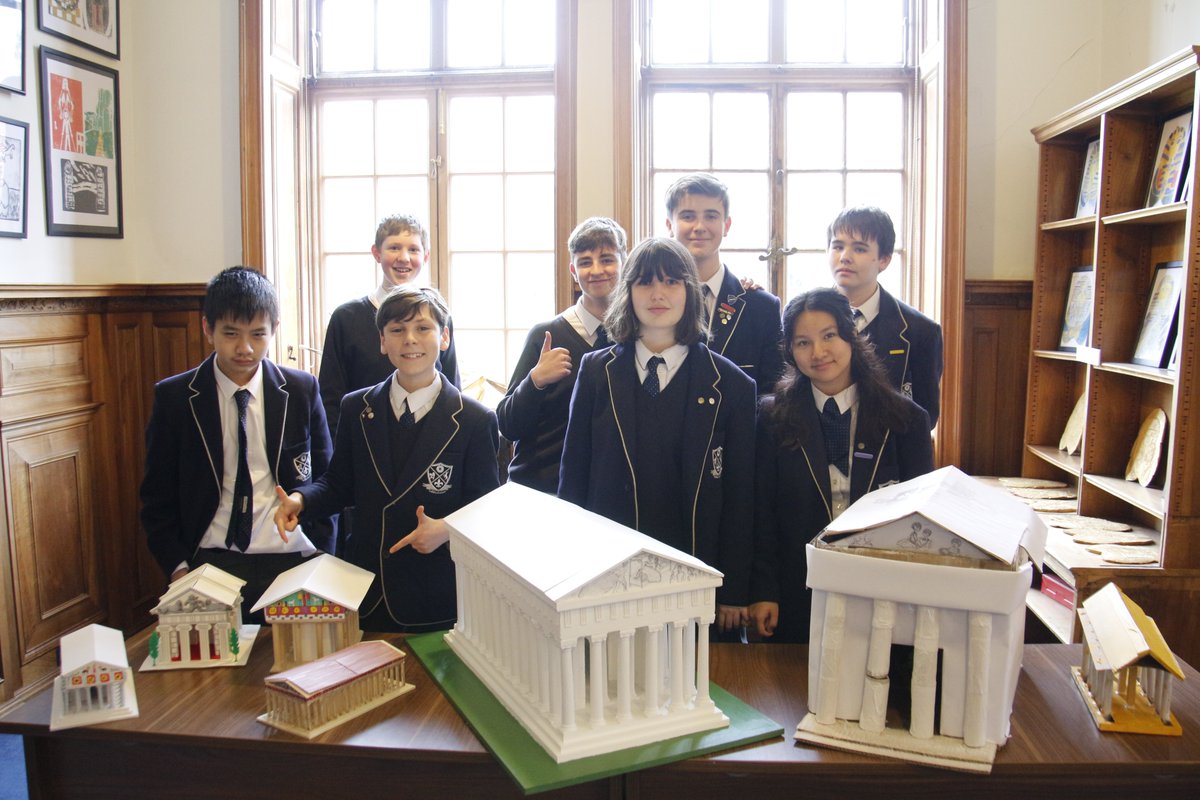Year 9 have constructed accurate replicas of a Greek or Roman temple, such as the Parthenon, Athens and the Pantheon, Rome, and the results were outstanding.  #SherfieldYear9 #SherfieldHistory