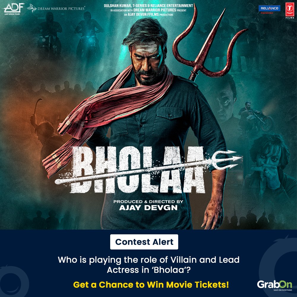 GrabOnIn's tweet photo. Are you ready for your chance to WIN movie tickets to Bholaa?
Answer this question in the comments below for your chance to be the lucky winner! Don't miss out - enter now!
#WinMovieTickets #Bholaa #Bholaain3D #contestalert #contest #winmovietickets #win #tickets https://t.co/qaK6qCcsCf