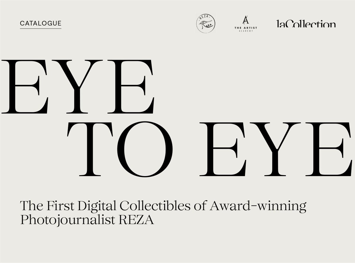 Curious about REZA’s photography, and why an internationally acclaimed photojournalist launched his first Web3 project?

Check out our exhibition catalogue to learn more!

Download 👉 bit.ly/3KjVZ6T

<a href="/REZAphotography/">REZA</a> <a href="/ArtistAcademy_/">The Artist Academy</a> #EyeToEye