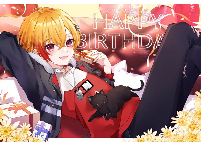 #96猫生誕祭2023 #96猫絵 素敵な歳になりますように、大好きです 