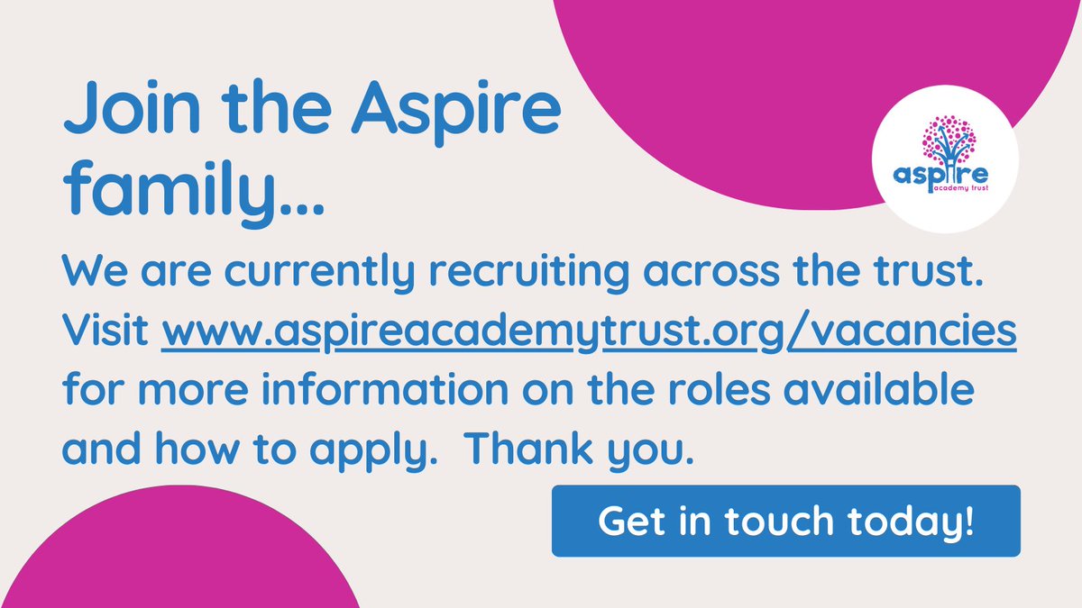 ‼️JOB VACANCIES‼️ Come join a vibrant Cornish multi-academy trust that doesn't just aim for its children to achieve what is average or expected, but for them to excel both academically and in character. So, let's talk. aspireacademytrust.org/vacancies