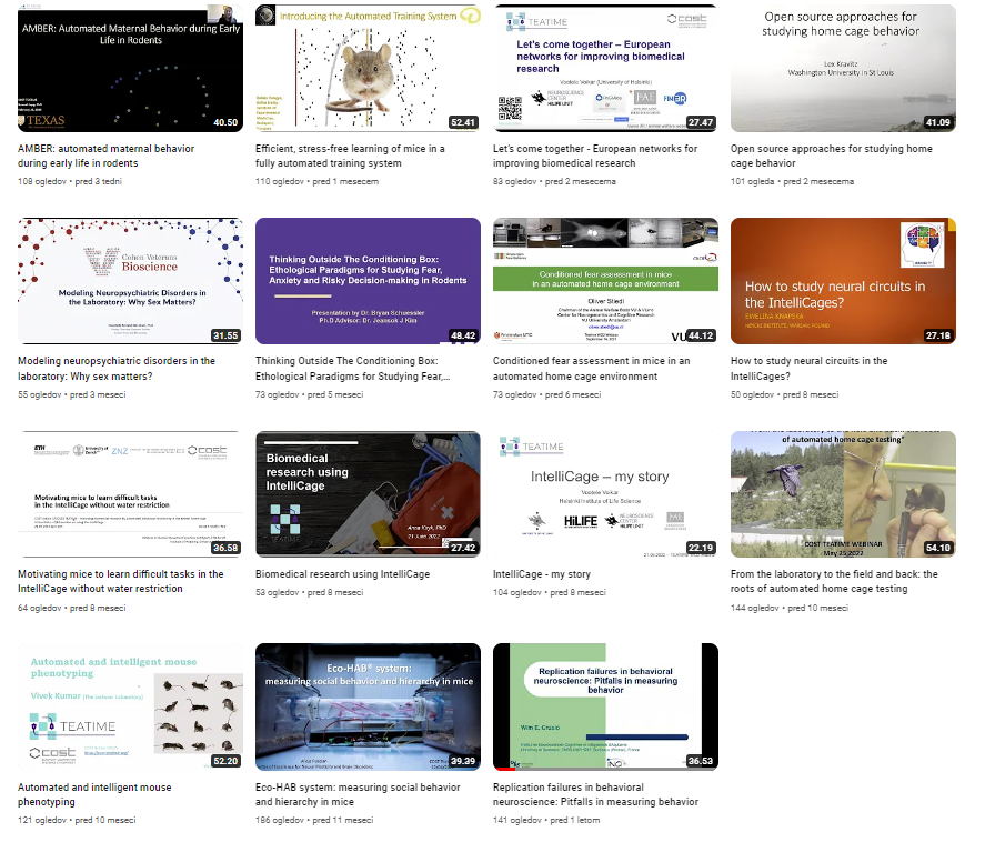COST_TEATIME's tweet image. Which webinar about home-cage technologies in laboratory rodent automated behavior monitoring did you like most?

youtube.com/@cost_teatime6…

#COSTActions #homecage #YouTube #behavior #knowledgetransfer #webinar @COSTprogramme