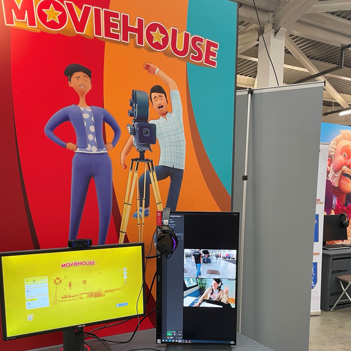 MariaPuuh's tweet photo. Good morning @WASDlive_! First day and excited to meet and talk with you about @MoviehouseGame (releasing April 5!!) Already saw some familiar faces. Enjoy the day everyone! https://t.co/SsROxiAH84