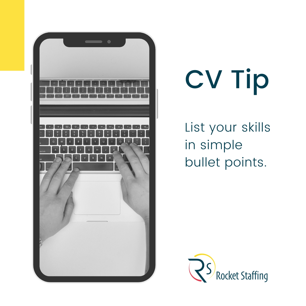 StaffingRocket's tweet photo. Getting your CV formatted well is key when applying for jobs. 

There are many things that you can do to improve your CV, one of those is to have simple bullet points to list your skills. 

Contact our team today to see what jobs we have available. 📞  01788 229 705 https://t.co/e3UPEqaENb