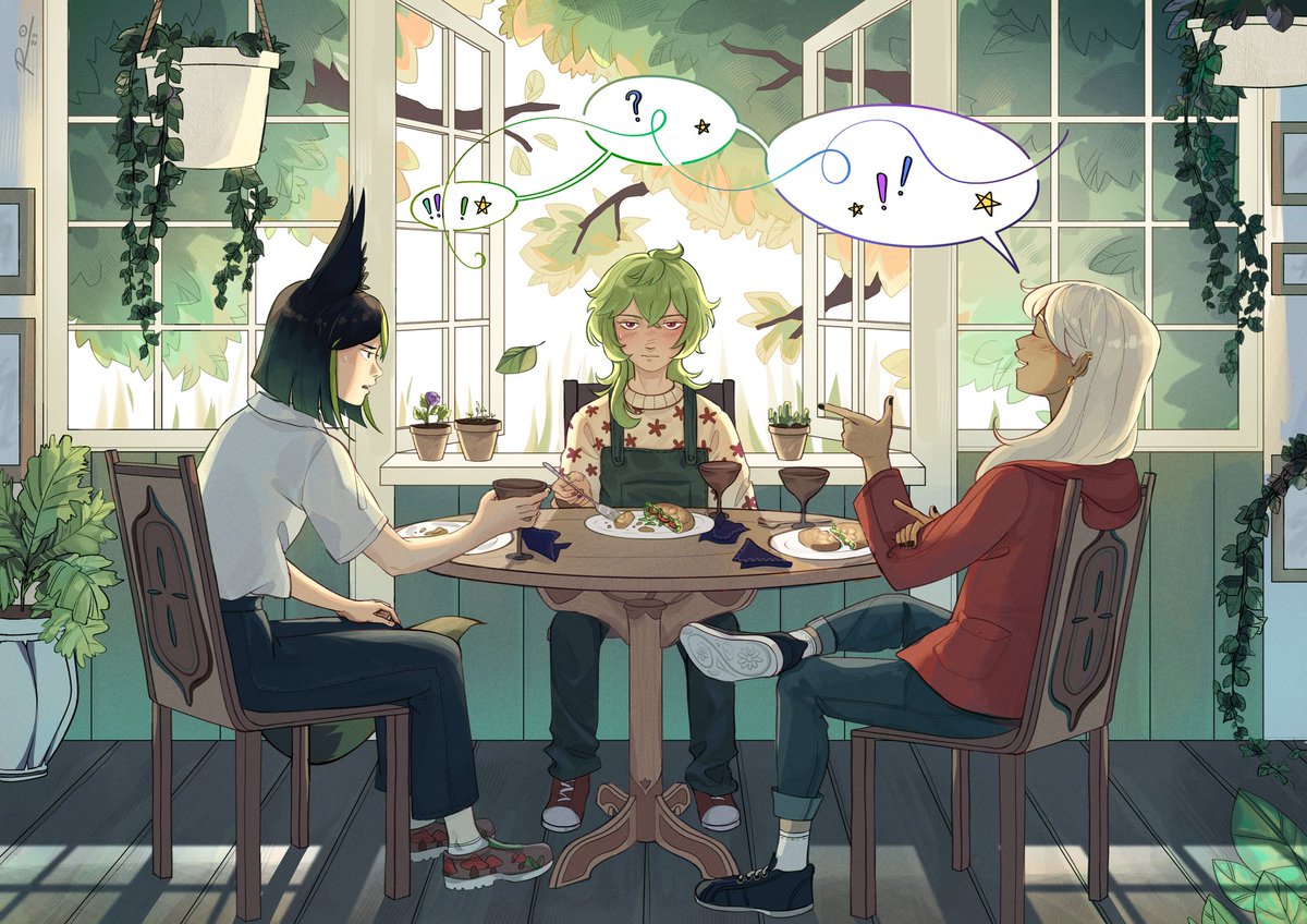 Family dinner!!❤️❤️ #collei #tighnari #cyno