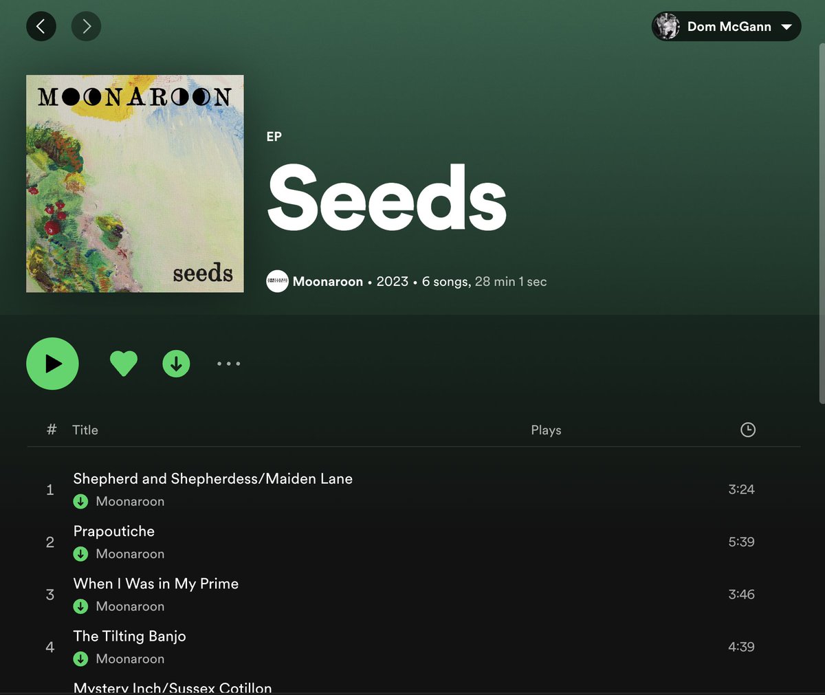DomMcGann's tweet photo. And here it is! My band's EP all shiny and on spotify! 

Give it a listen if you're folk-inclined:

https://t.co/3pfJU3xSzJ https://t.co/2sHK7YsHrN
