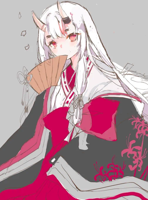 塗鴉百鬼姬#百鬼あやめ#百鬼絵巻 