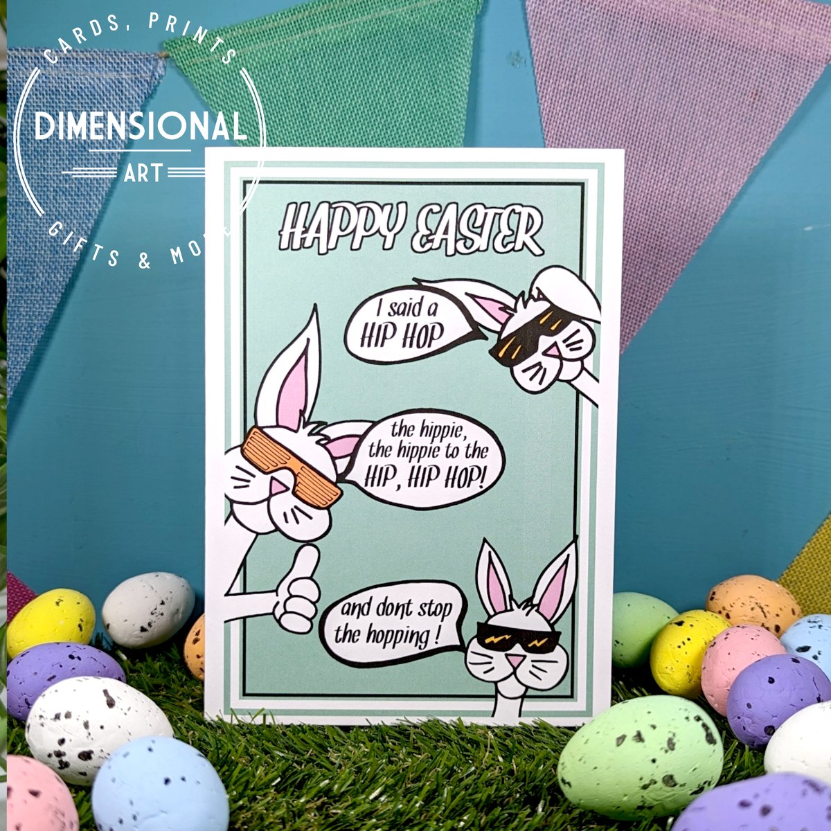 Hip Hop Easter!!

Easter card available in-store and online.

buff.ly/3zcnyJ2

#Easter #cards #handmade #bunny #eastercard