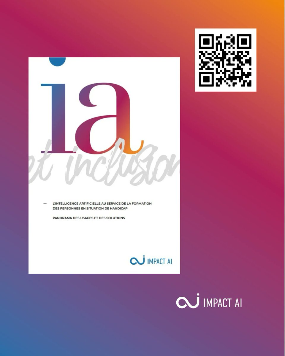 impactaiFrance's tweet photo. Il vient de sortir ! 
Notre Livre Blanc issu du partenariat entre Impact AI et #EdTech France avec des chiffres clés sur la formation des personnes en situation de #handicap, des témoignages et des solutions avérées d’#IA.
Téléchargez-le ici ➡️ https://t.co/Jxdz5DMYgA https://t.co/dbDJz0NT9U