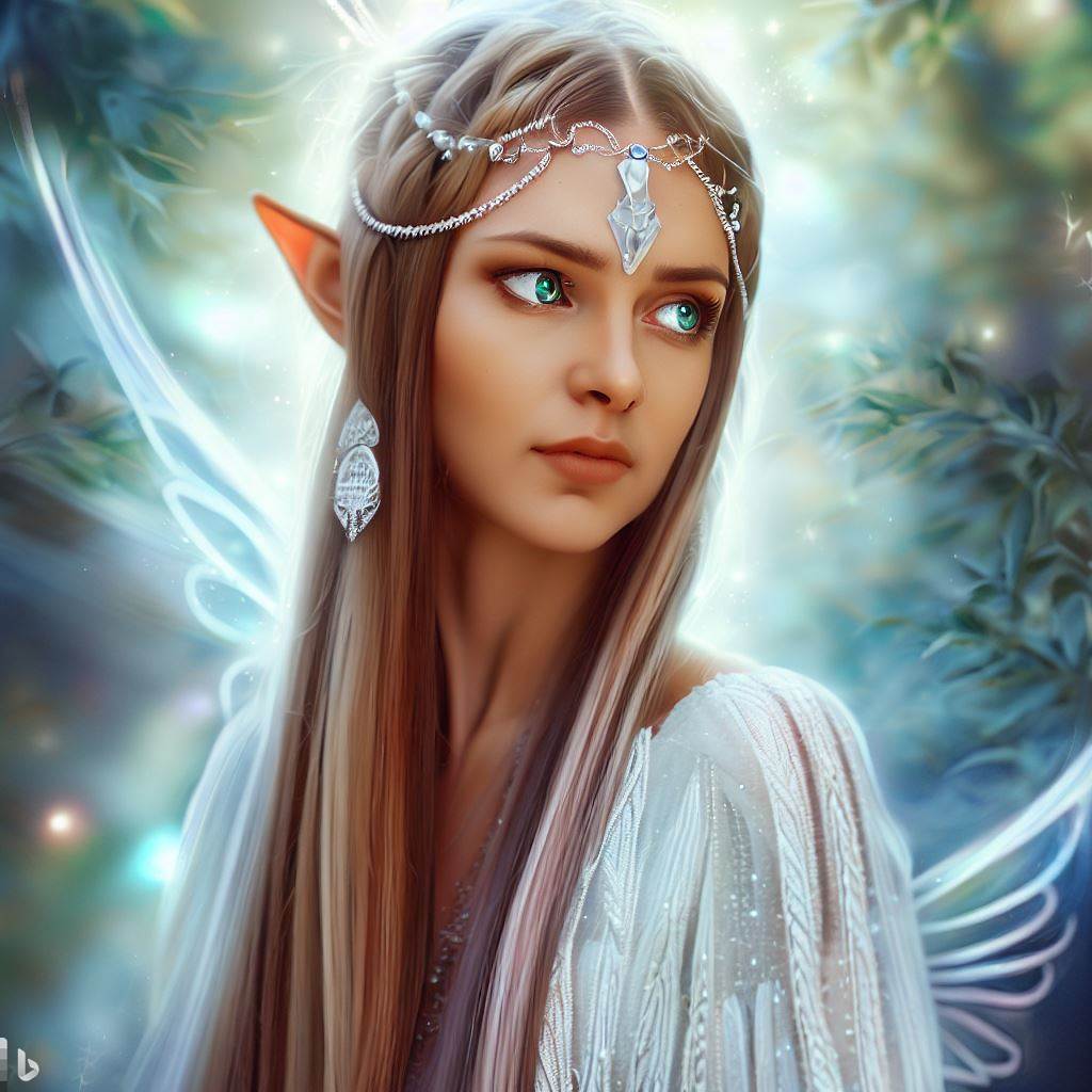ChristianG1984_'s tweet photo. #bingimagecreator

Prompt:
A real photo of a picture-perfect mystical woman, who is a mixture of elf, fairy and angel. She has long straight hair with braids. Her eyes are shining and glowing magically. She wears a long fairy-like feathery magical robe. She has white ... https://t.co/Gkk34EmDzu