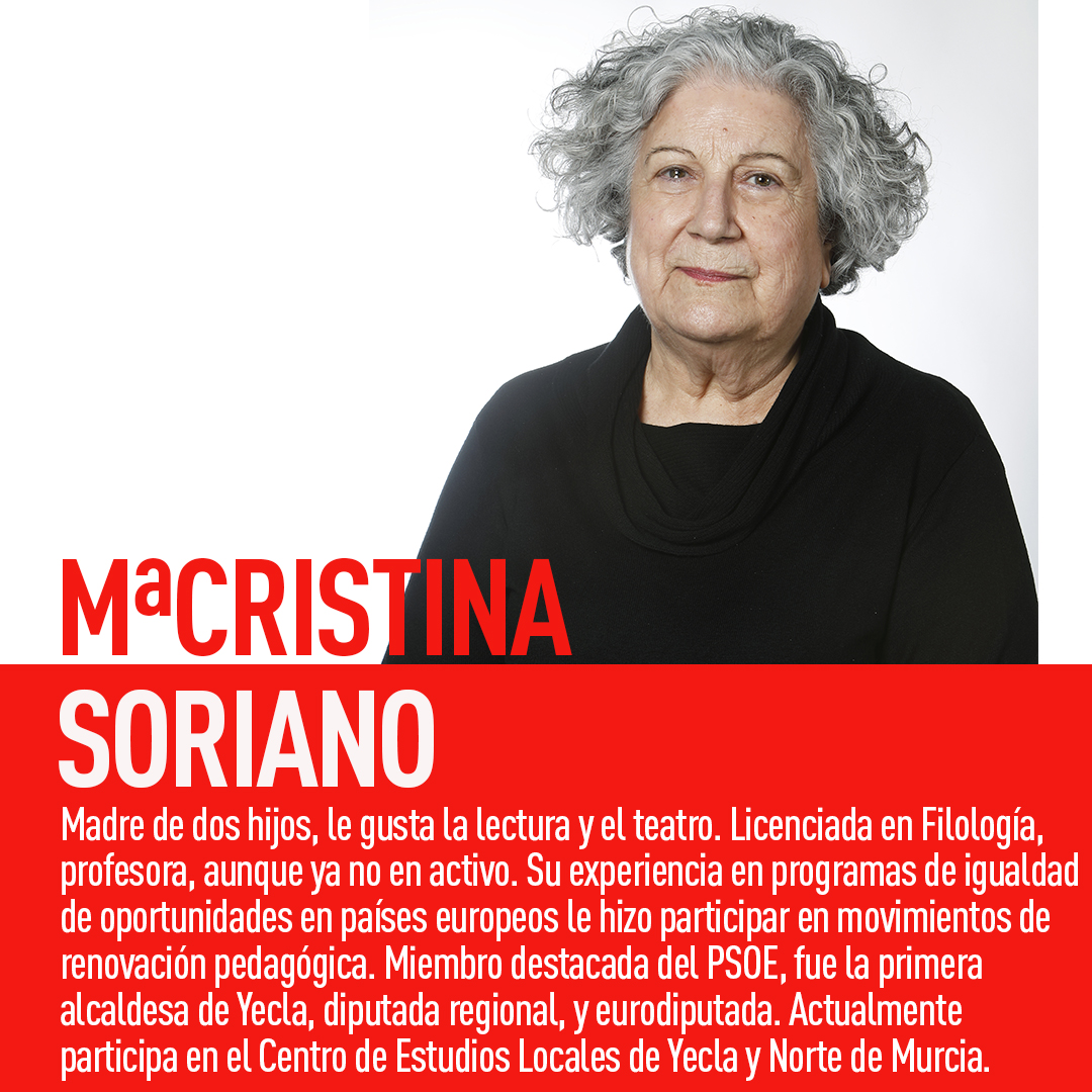 SocialistaYecla's tweet photo. Nos complace enormemente finalizar la presentación de los integrantes de la candidatura de Cristóbal Ruiz con dos miembros de honor que aportan un inmenso valor a nuestro equipo. Nos referimos a María Cristina Soriano y Juan Romero. https://t.co/k5xlgKb5os