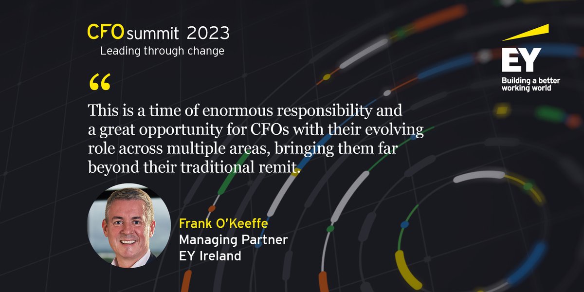EY_Ireland's tweet image. Managing Partner at EY Ireland, @FrankOKeefe opens the EY CFO Summit this morning, and speaks about how the role of the CFO is more important now than ever.

#CFOSummit #LeadingThroughChange