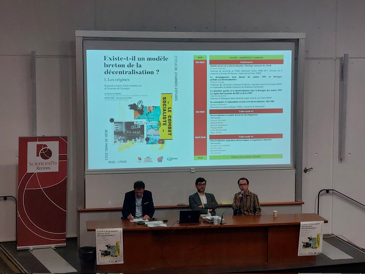 Ouverture de la journée d'études "Existe-t-il un modèle breton de la décentralisation ? Les origines"
<a href="/SPRchaireTMAP/">Chaire TMAP</a> <a href="/BCDsevenaduriou/">B_C_D</a>