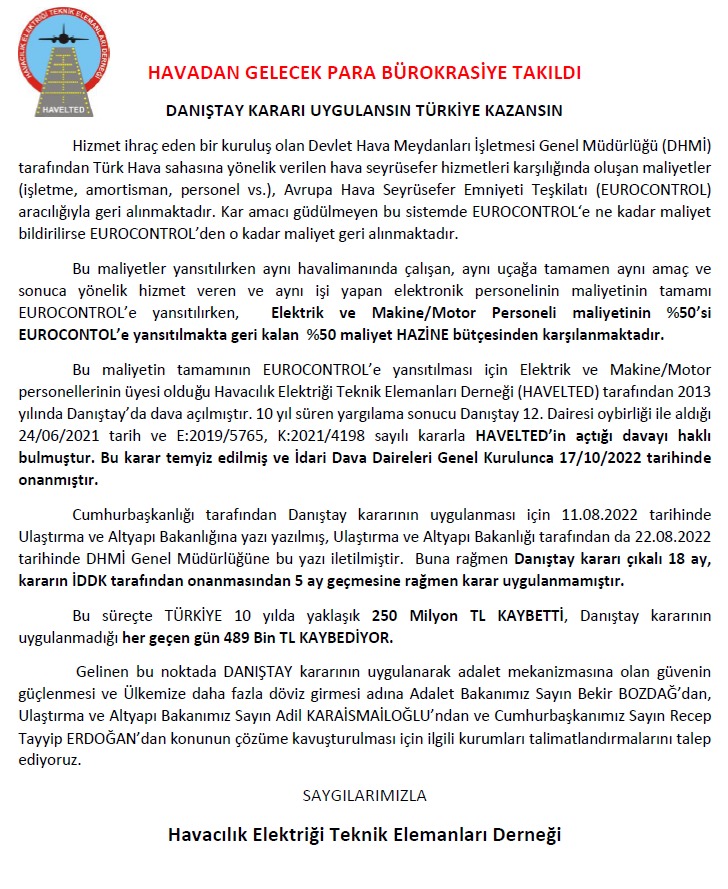 Haveltedmerkez's tweet photo. Havadan gelecek para bürokrasiye takıldı.
DANIŞTAY KARARI UYGULANSIN TÜRKİYE KAZANSIN 🇹🇷

Detaylar için ⬇️
https://t.co/5lW0dKqRG7

@tcbestepe 
@RTErdogan 
@adalet_bakanlik 
@bybekirbozdag 
@UABakanligi 
@akaraismailoglu 
@dhmikurumsal 
@dhmihkeskin https://t.co/KLo4hd9JlU