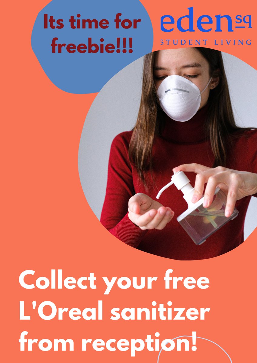 Experience the joy of freebies - get your hands on something new today - Collect your free L'Oreal sanitizer from the reception of <a href="/EdenSquare/">Eden Square</a>