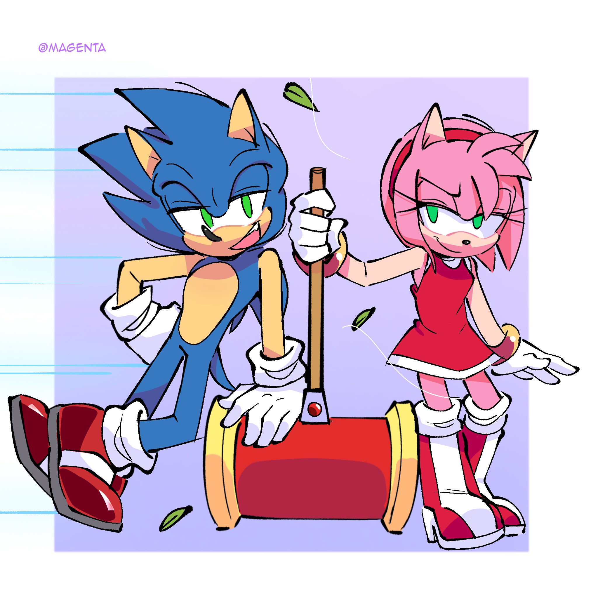 🌸magenta_mel🌸🇵🇸 on X: Have Sonamy in my au💗💙🧍‍♀️ And