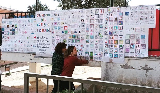 Pictogramas realizados por los alumnos y alumnas de todo el centro con motivo del Día Mundial de la Concienciación sobre el Autismo. #diamundialconcienciacionautismo #todossomosdiferentes #tgd