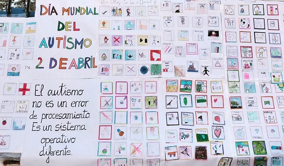 CAntoniorrobles's tweet photo. Pictogramas realizados por los alumnos y alumnas de todo el centro con motivo del Día Mundial de la Concienciación sobre el Autismo. #diamundialconcienciacionautismo #todossomosdiferentes #tgd https://t.co/7oK61uuQpn