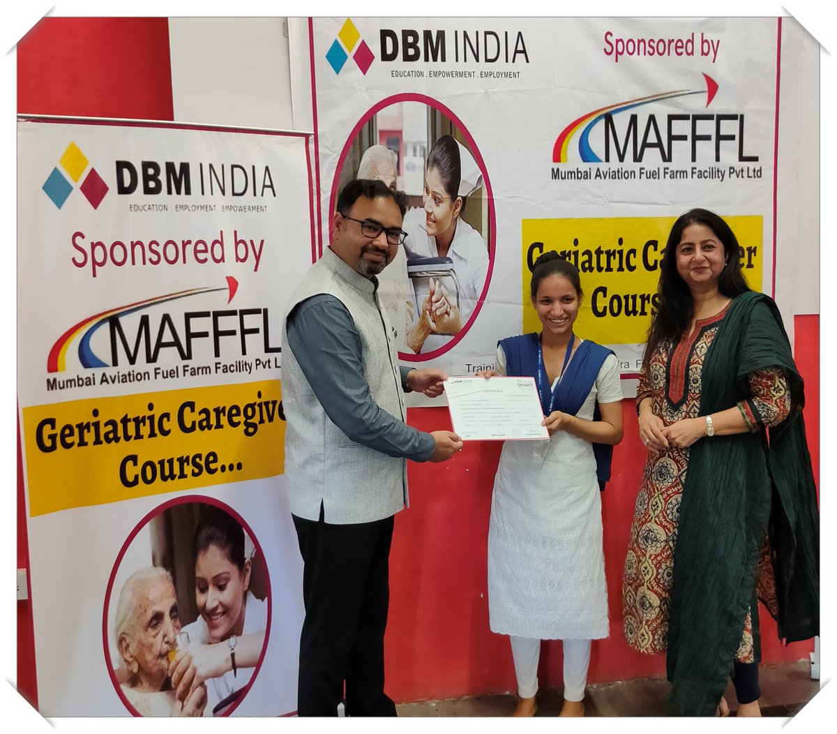 MAFFFL_Mumbai's tweet photo. Certificates were awarded on 29.03.2023 for the batch of Geriatric Caregiver Course which started in September 2022 under #MAFFFL #CSR thru implementing agency Navasrushti International Trust (#dbmission). MAFFFL wishes all the best & success in their career! https://t.co/CJ0l3ISlGY
