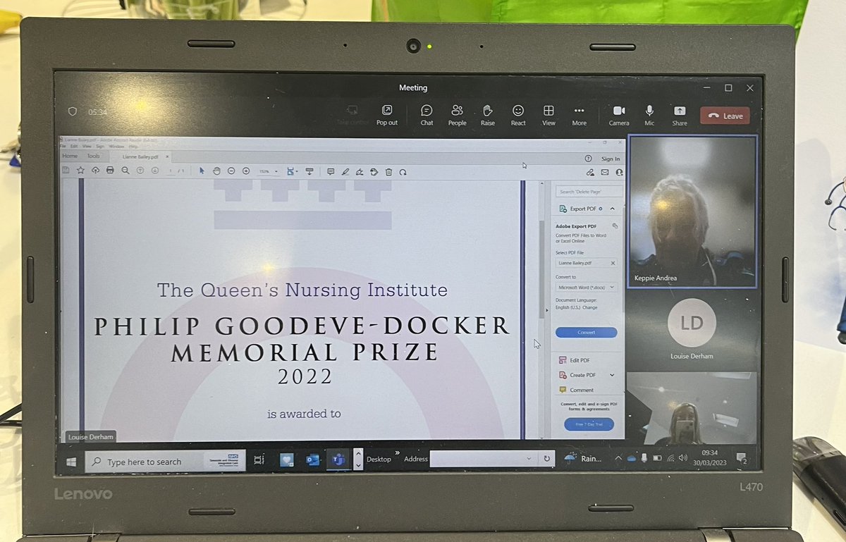 Lianne Bailey (@liannebailey83) on Twitter photo I am absolutely overwhelmed this morning. I’ve just been awarded the Philip Goodeve-Docker award and I am so proud- flying the flag for Tameside and Glossop. #csp <a href="/andreakeppie78/">Andrea Keppie DN proud QN</a> <a href="/Louisederham15/">Louise Derham</a> <a href="/DNManMet/">District Nurse apprenticeship ManMet</a> <a href="/TheQNI/">The Queen's Nursing Institute</a> <a href="/emmaloufrain/">Emma Frain 💙 RN DN QN</a> I am absolutely overwhelmed this morning. I’ve just been awarded the Philip Goodeve-Docker award and I am so proud- flying the flag for Tameside and Glossop. #csp <a href="/andreakeppie78/">Andrea Keppie DN proud QN</a> <a href="/Louisederham15/">Louise Derham</a> <a href="/DNManMet/">District Nurse apprenticeship ManMet</a> <a href="/TheQNI/">The Queen's Nursing Institute</a> <a href="/emmaloufrain/">Emma Frain 💙 RN DN QN</a>