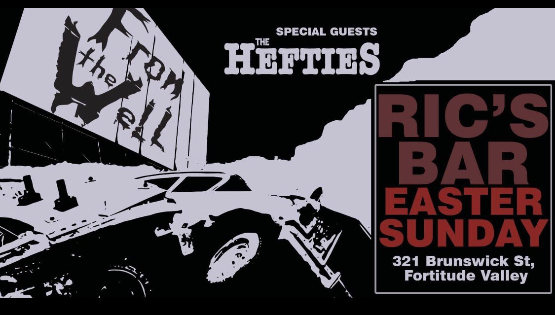 Come and get damaged at Rics Bar on 9th April at 6:30pm. The Hefties  and From The Well