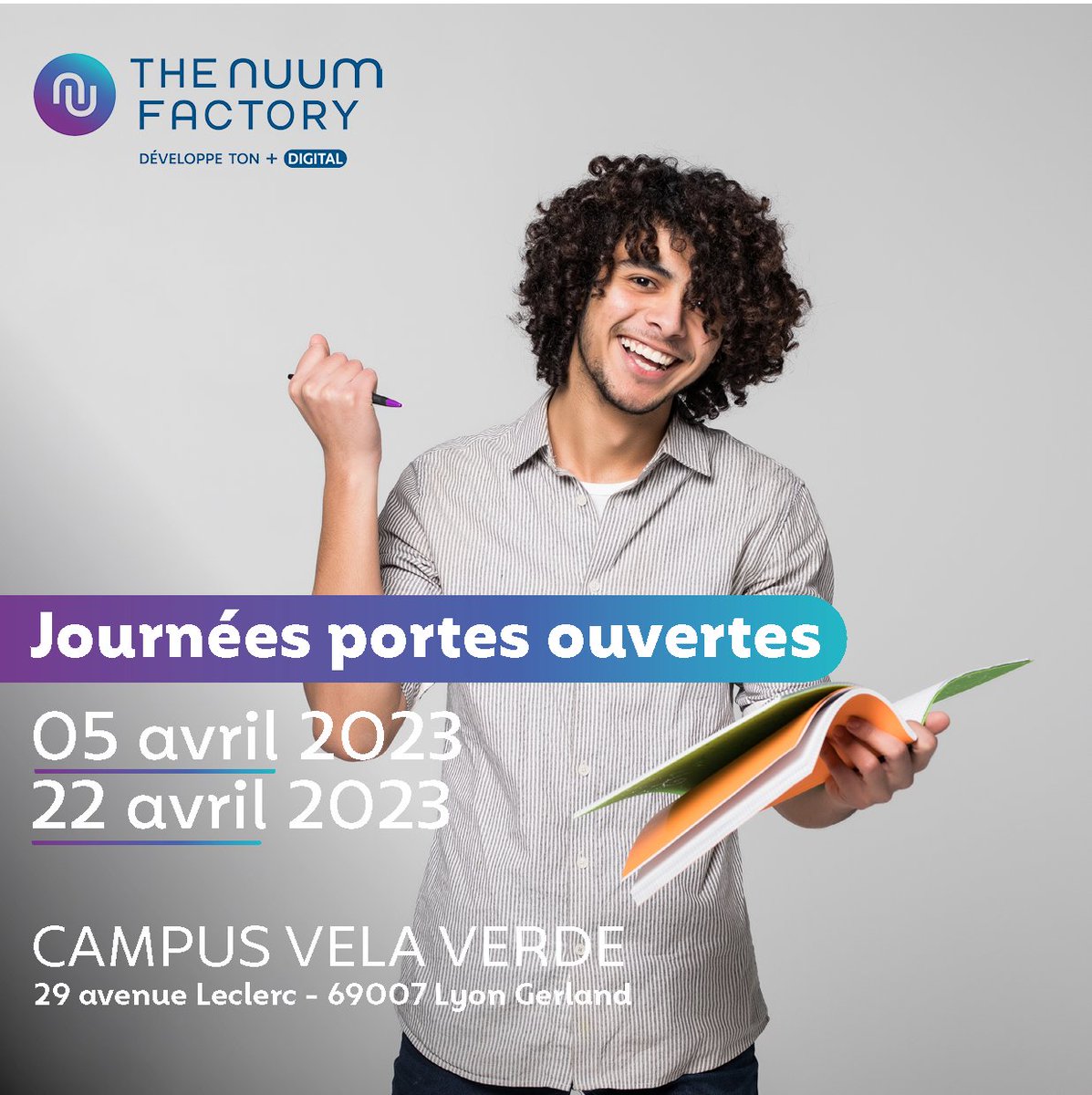 🤩🏢Les journées portes ouvertes continuent chez The Nuum Factory 🏢🤩 !

➡️Présentation de nos #formations dédiées à l'univers du #numérique,
➡️Echanges avec notre équipe sur ton projet professionnel,
➡️Conseils et accompagnements,
➡️Visite du Campus 

#jpo #alternance #digital