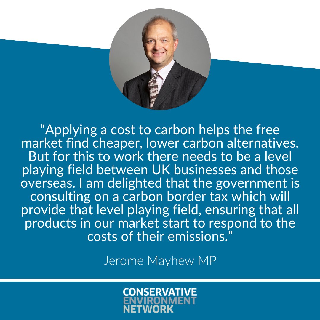 CEN_HQ's tweet image. 💬 CEN MP @JeromeMayhew sets out why he is delighted that the government has announced it will consult on a carbon border tax in today's Energy Security Plan. #CampaignWin 👇