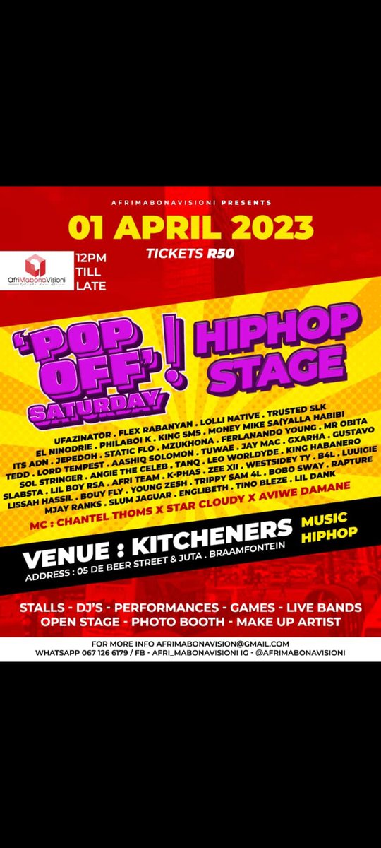 bobo_sway's tweet photo. Sup Fam๐๐ฟ. Catch Sway handling his birthday month starting at @popoff_sa Saturday at Kitcheners. Let's make it a Mazza๐๐ฟ๐ฅ
#bobosway
#Afrimabonavision
#PopOffSaturdays
#Sahiphopmusic
#Sahiphopmusicblog
#20SwayTeen https://t.co/AVsvsNTMqA