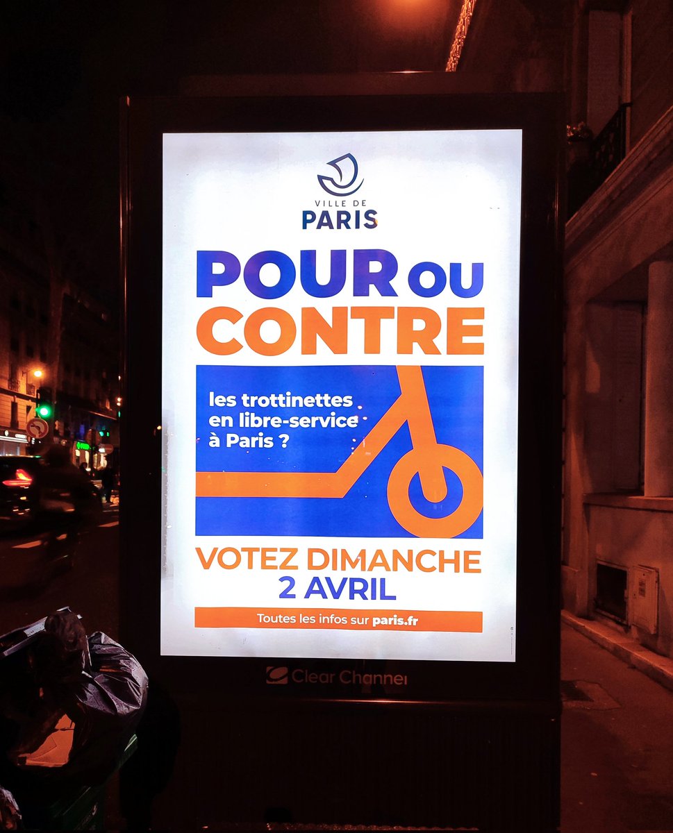 공유 전동킥보드의 존폐를 결정하는 파리 시민 투표가 다가온다. 유권자 등록된 시민이라면 누구나 찬반 투표 가능.