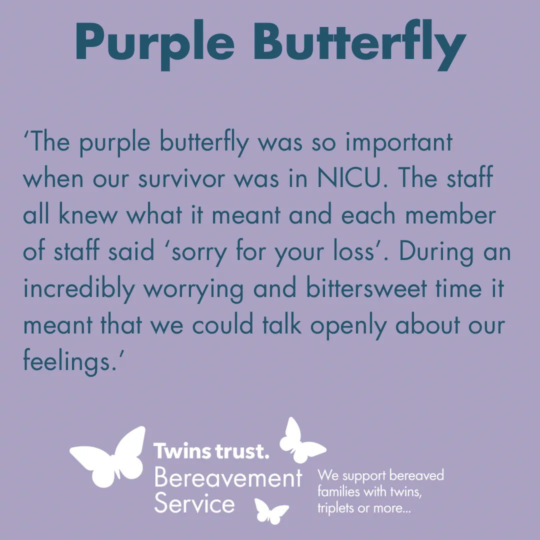 Twins Trust Bereavement Service (@twinstrustbsg) on Twitter photo Many of our bereaved parents have used the purple butterfly card in their surviving twin or cot and have found it incredibly helpful.
โWe have come to love butterflies and the meaning they hold for us.โ
buff.ly/30YqhIi
<a href="/TheSkyeHighFdn/">TheSkyeHighFoundation</a> <a href="/TwinsTrust/">Twins Trust</a> <a href="/NeoResearch_Net/">Nick Embleton ๐ฆ๐คฑ๐๐๐๐ฉบ๐ฌ๐งช</a> Many of our bereaved parents have used the purple butterfly card in their surviving twin or cot and have found it incredibly helpful.
โWe have come to love butterflies and the meaning they hold for us.โ
buff.ly/30YqhIi
<a href="/TheSkyeHighFdn/">TheSkyeHighFoundation</a> <a href="/TwinsTrust/">Twins Trust</a> <a href="/NeoResearch_Net/">Nick Embleton ๐ฆ๐คฑ๐๐๐๐ฉบ๐ฌ๐งช</a>