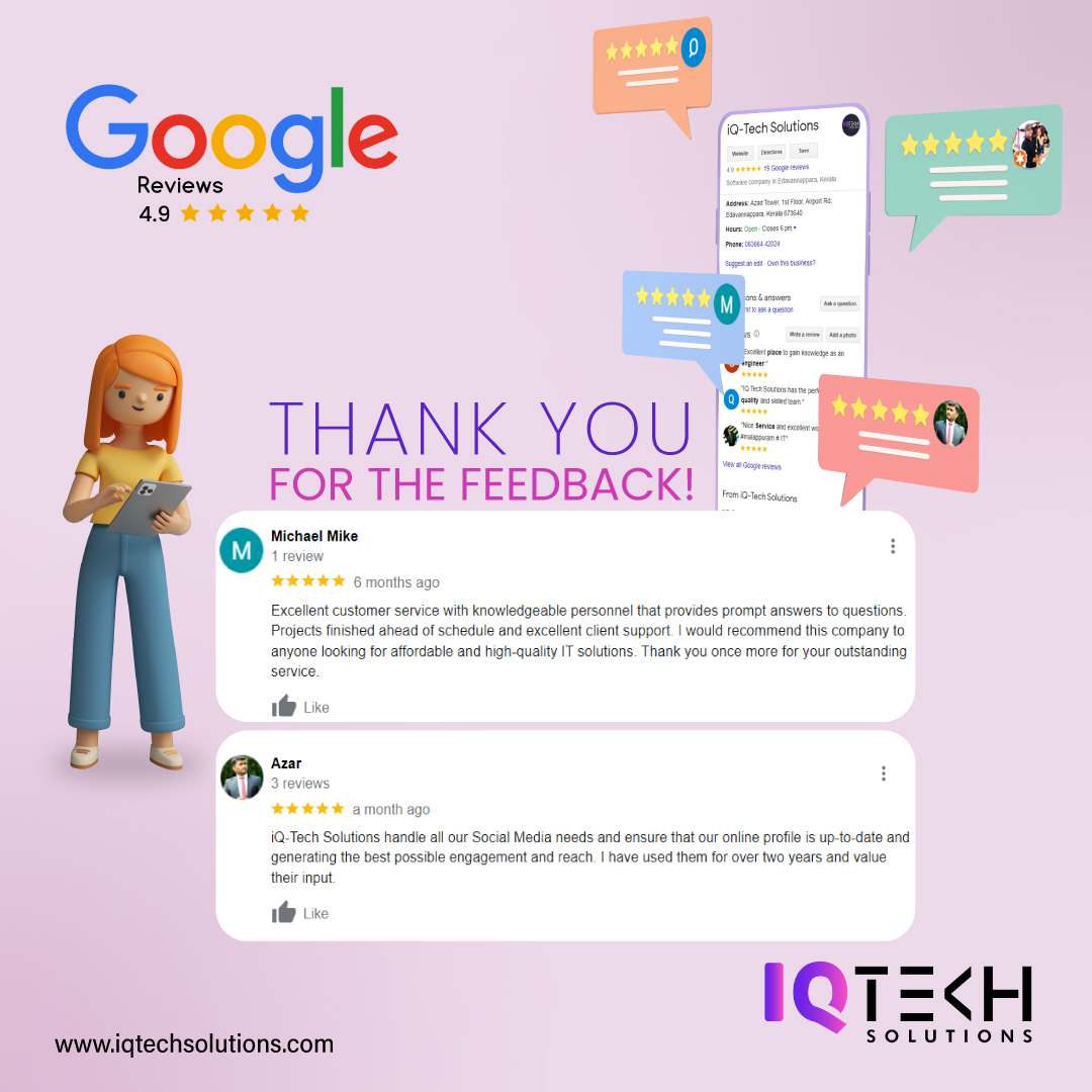 Iqtechsolutions's tweet image. 𝑻𝒉𝒂𝒏𝒌 𝒚𝒐𝒖 𝒕𝒐 𝒐𝒖𝒓 𝒄𝒍𝒊𝒆𝒏𝒕𝒔 𝒇𝒐𝒓 𝒕𝒉𝒆𝒊𝒓 𝒕𝒓𝒖𝒔𝒕 𝒂𝒏𝒅 𝒗𝒂𝒍𝒖𝒂𝒃𝒍𝒆 𝒇𝒆𝒆𝒅𝒃𝒂𝒄𝒌.
#review #feedback #reviewer #customerreview #testimonial #customerfeedback #happycustomer #love #customerappreciation #customerexperience #customersatisfaction