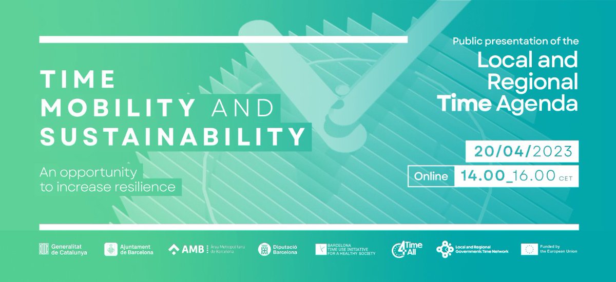 TimeUseInit's tweet photo. 👀 Look at the panellists for the #TimeAgenda on mobility!

- UN-Habitat Resilience Programme
- Municipalities of Bolzano, Trikala, Barcelona, Buenos Aires
- Metropolitan City of Milan
- Catalan Government
- Emmanuel Munch
- Tempo Territorial

Join us!

https://t.co/bYjV1O6MyL https://t.co/rV6Dve3kW5