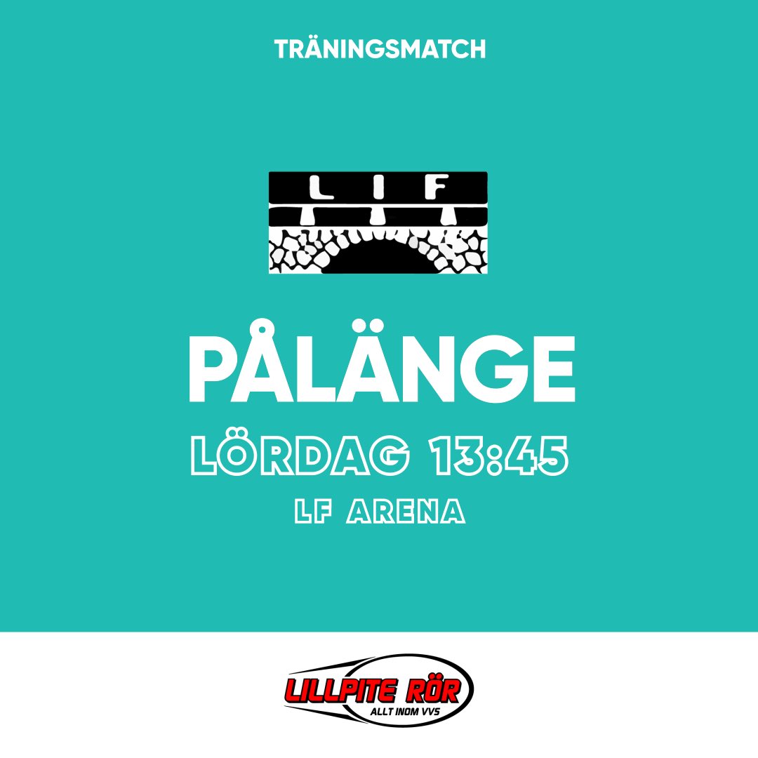 Träningsmatch på lördag.

Den spelas på LF Arena!

Vi gör oss redo för säsongen ✌️