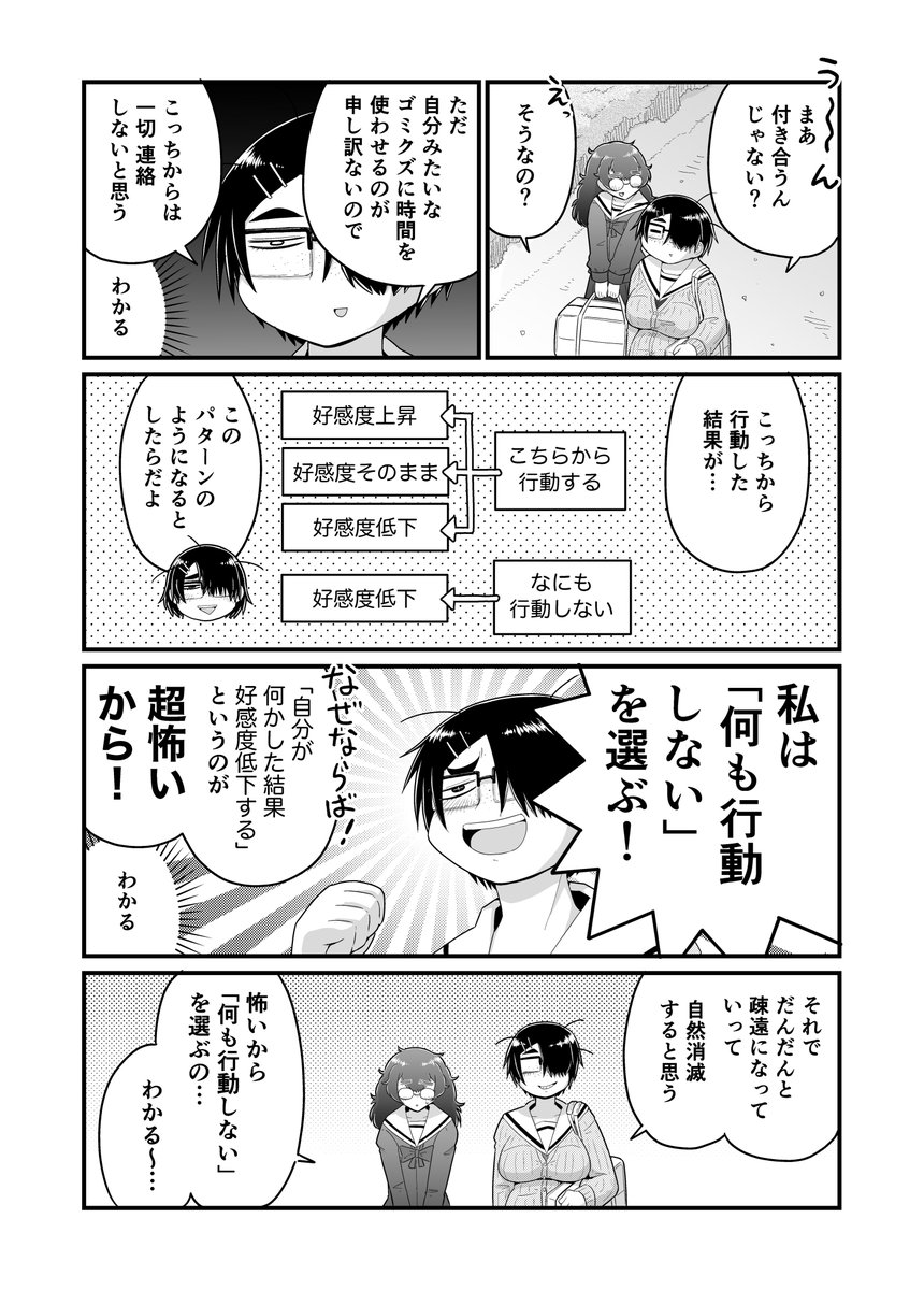 自己評価の低い女の子が頑張って行動を起こす漫画を描きました!!!! 