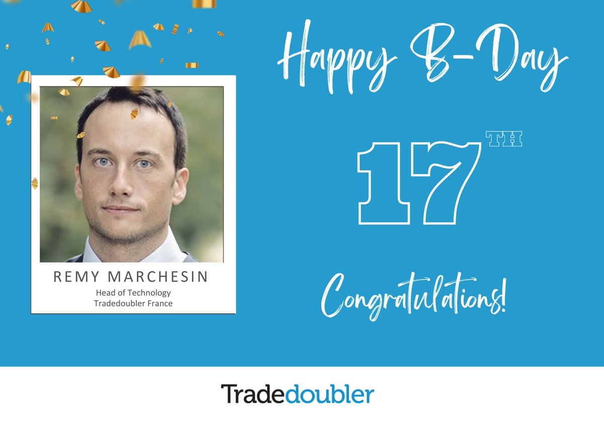 TradeDoublerFR's tweet image. #TDBDAY 17 ans ! Wow 🎂🎉🍾 Un grand MERCI au doyen de Tradedoubler France, Remy Marchesin pour toutes ces années au sein de notre #TDFamily et son magnifique parcours, qui a débuté en 2006, où Remy occupait le post de Business Solutions Manager ! Bravo à notre #HeadofTech FR !