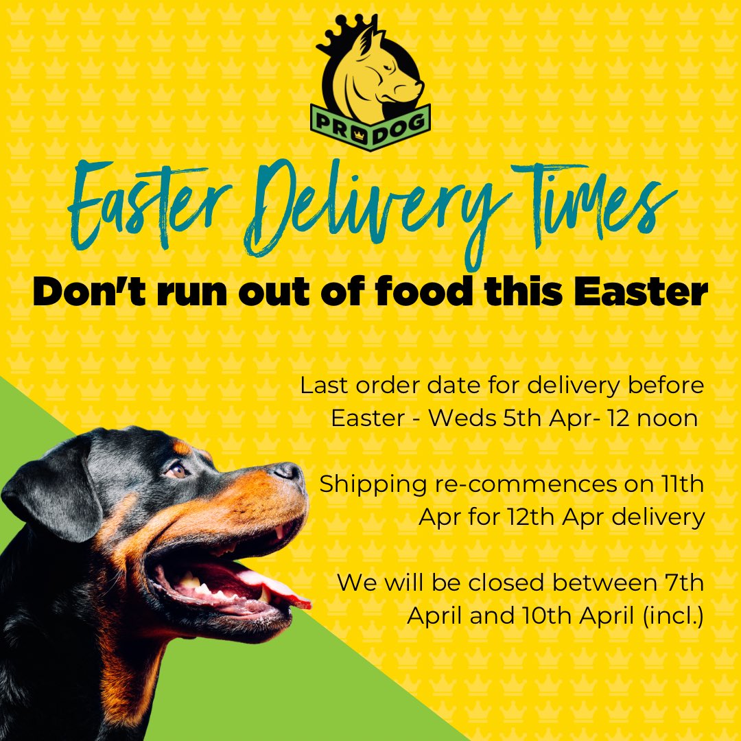 Be sure to get those orders in before the Easter deadline prodograw.com