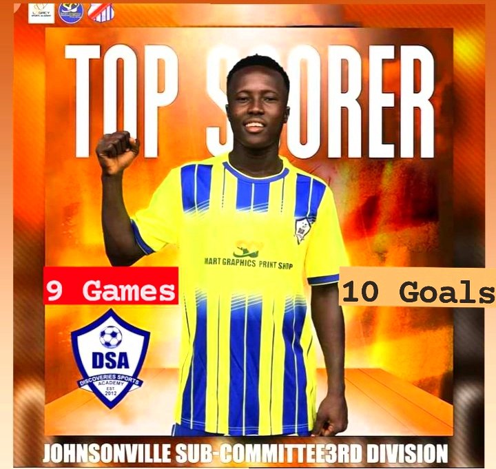 13SportsM's tweet photo. Congratulations to Liberia U17/20 Striker  #JonathanFreeman, on winning the Johnsonville Sub-committee League 3rd Division Championship and Top Goals Scorer award For the Second year in row with 10 Goals scored from 9 Games Played this season.
 @footballagent10
@GeorgeWeahOff https://t.co/79EKCKoKEh