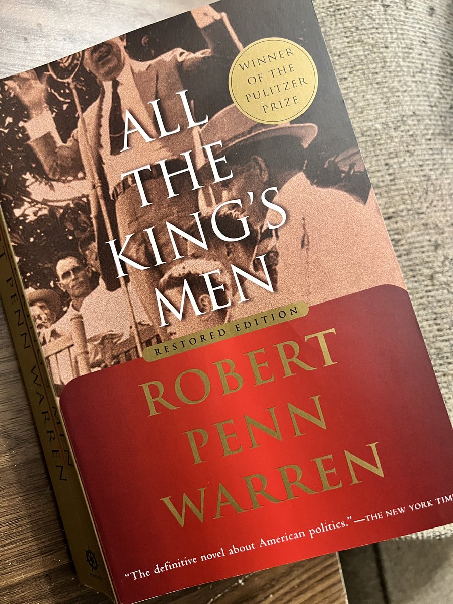 ThomasMulloy's tweet photo. How the hell did I overlook this book for so long? Nearly impossible to put down. #RobertPennWarren #AmericanSouth #SouthernLit #AmericanClassic https://t.co/QKcGzXS0qx