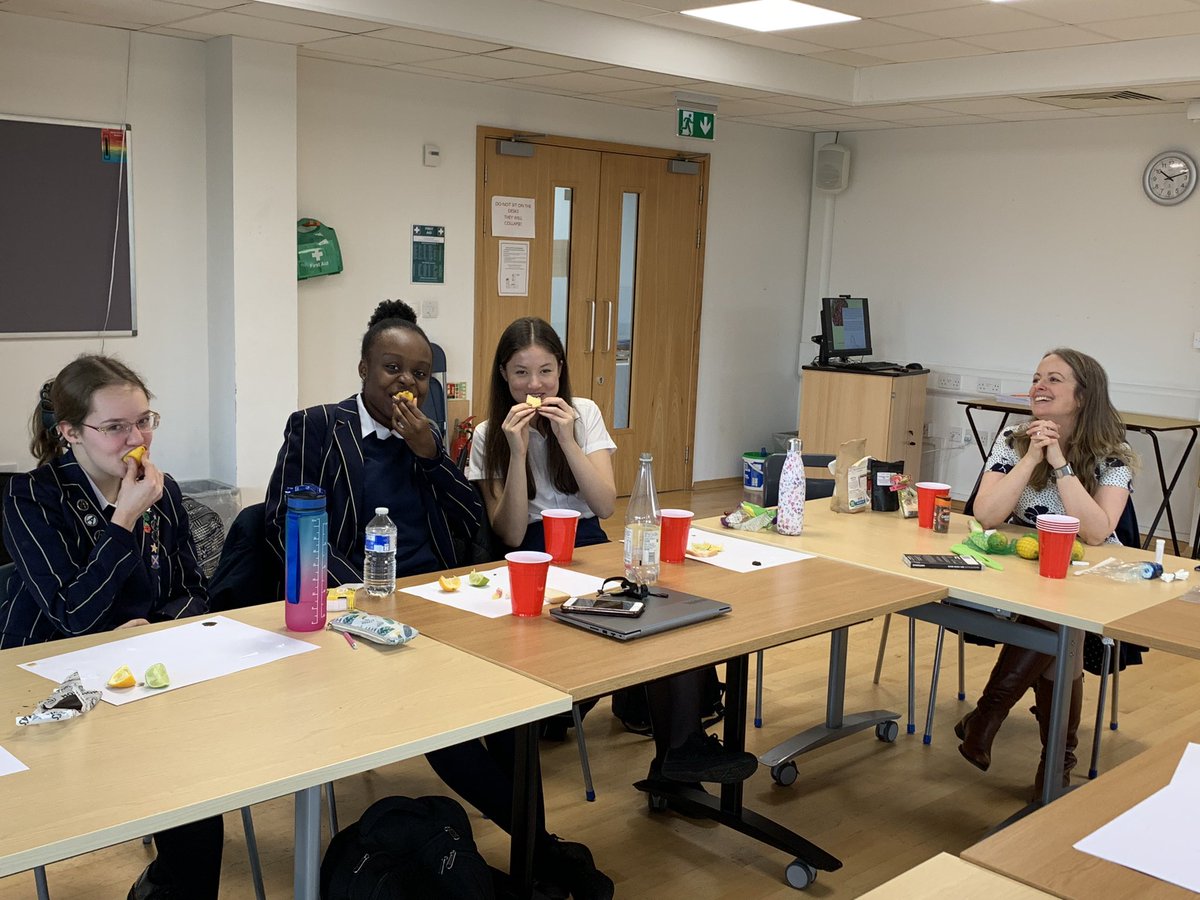 STAHSChemistry's tweet photo. Tasty chemistry! Y13 confuse their brains looking at the chemistry of taste. Miraculin sweet lemons! #whenlifegivesyoulemons https://t.co/nSAOzq923Q