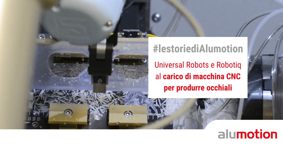 alumotionsrl's tweet image. Un produttore di occhiali ha affidato il carico/scarico di macchina CNC a una cella robotica composta dal cobot UR5 di @UR_Italy equipaggiato con pinze @Robotiq_Inc
Il racconto di questo caso di successo nel blog di Alumotion tinyurl.com/lowercase-nyc
#robotapplication