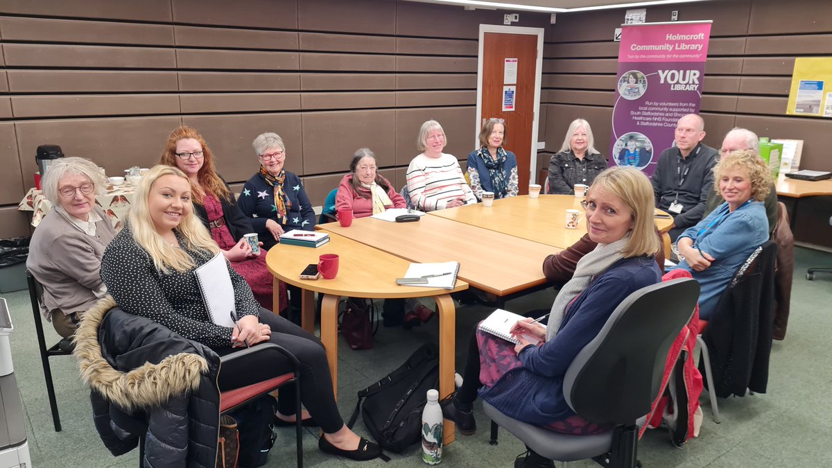 Great turnout for the Stafford and E Staffs Community Managed Library Network meeting at Holmcroft Community Managed Library <a href="/mpftnhs/">Midlands Partnership University NHS FT</a> <a href="/StaffsLibraries/">Staffordshire Libraries</a> <a href="/SCCCCM/">Chris Plant</a>