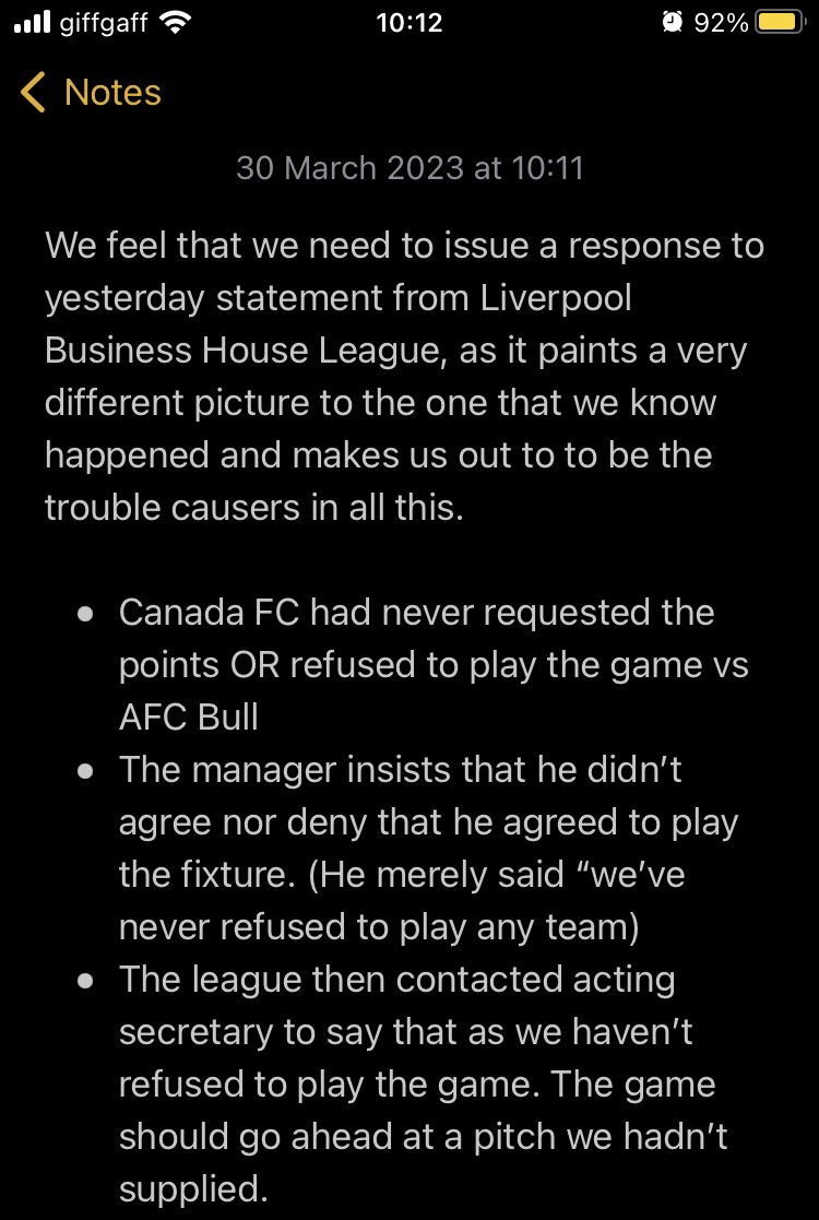 CANADAFC1's tweet photo. Our response to the statement released by @BusinessHouses2 that was release yesterday https://t.co/baXIeisKwH