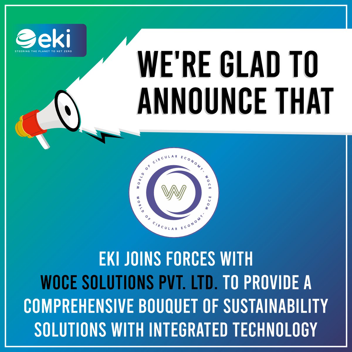 #EKIEnergyServices and #WOCE announce a milestone partnership with the potential to revolutionise the industry providing a one-stop solution for all industry needs from carbon footprinting measurement to carbon offsetting.