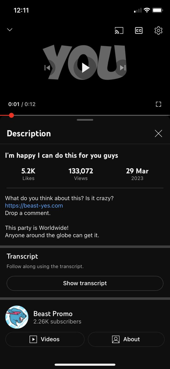 plaubg's tweet photo. @MrBeast Pretty sure this aint you and its an official ad on youtube scamming the youth. https://t.co/Mrw0PVsVzH