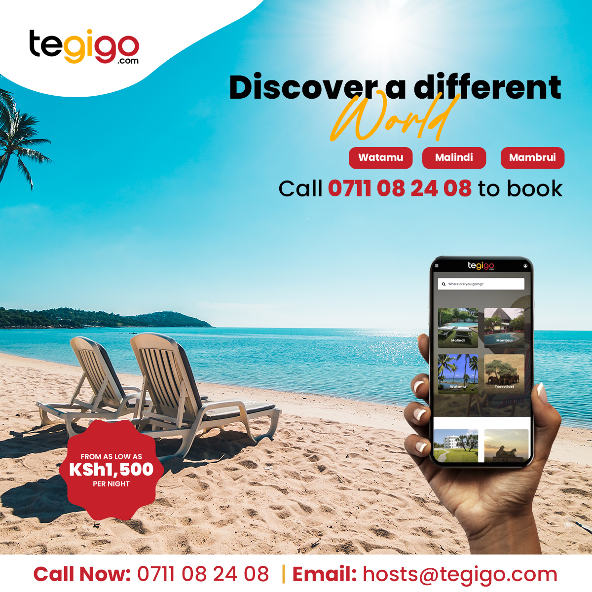 tegigocom's tweet photo. Find your dream vacation experience in Watamu, Malindi, and Mambrui with our amazing selection of rental spaces. From stunning rooms to luxurious villas and apartments, we've got you covered!

#tegigo #travel #experience https://t.co/3jzDnMEUqO
