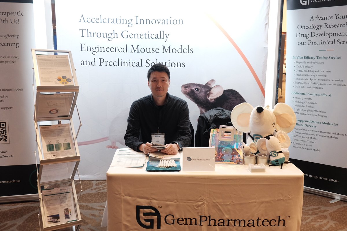 GPharmatech's tweet image. Thank you to everyone who visited our booth yesterday at #ImmunoUK! We’re excited to have our Vice President, Dr. TAO WANG and Chief Technology Officer, Dr. Hong-Yu Wang shared their experiences on #humanizedmodels.
#GemPharmatech #biotech #mousemodels #Biologics #biotechnology