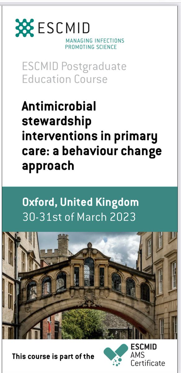 Great pleasure to be hosting 40 students from across 18 countries today for our primary care behaviour change module as part of the @escmid AMS certificate @OxPrimaryCare