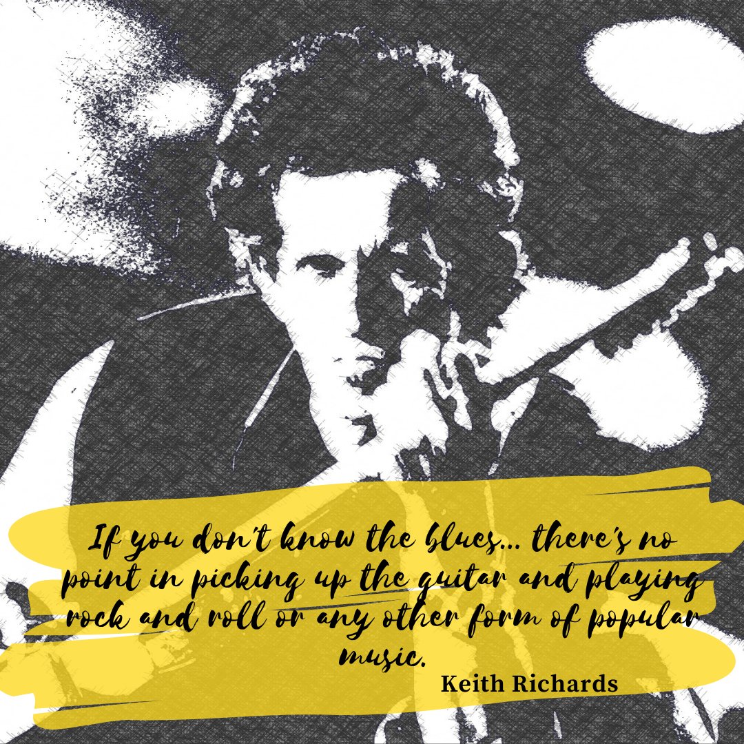 'If you don't know the blues...there's no point in picking up the guitar and playing rock and roll or any other form of popular music.'  - Keith Richards. 
#Guitar #KeithRichards #RollingStones #Blues
