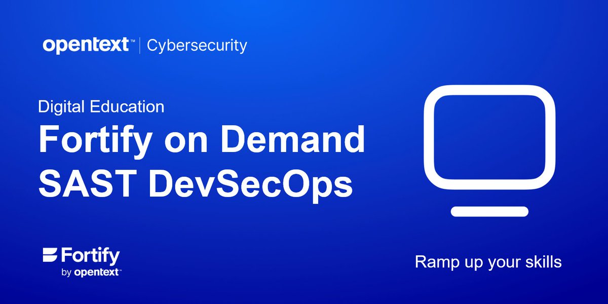ed_hjorth's tweet photo. This new #AppSec course from @OpenTextSec helps the 'user' run #FoD in their #DevOps pipelines to include Security early in the SDLC.

👉Click for more info! | #DevSecOps #CyberResilience https://t.co/of7lrPuCNY https://t.co/g4cobYu7JY